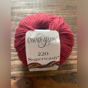 Cascade Yarns 220 Superwash Wool color 314 Garnet new